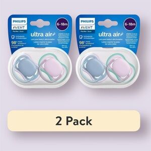 New 2 Pack Avent Ultra Air Pacifier Set